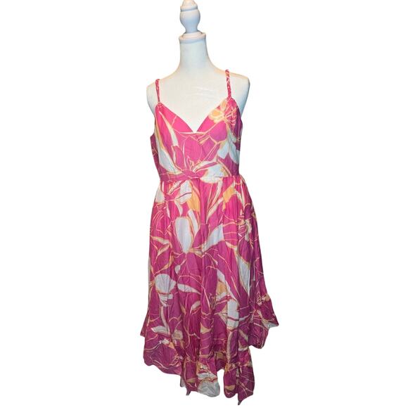 Milly Stencil Floral Print Britney Dress Pink Multi Sleeveless Summer NWT Size 8 - Picture 3 of 11